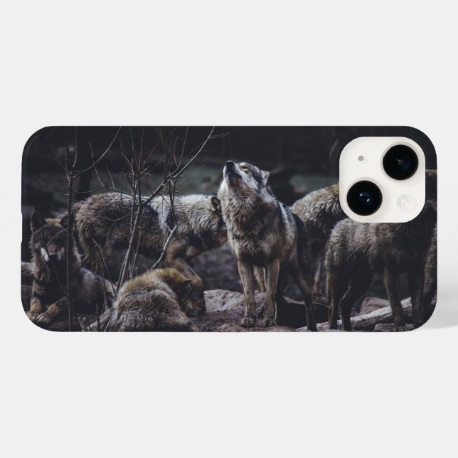 Wolf-Pack-iPhone-14-Hülle Case-Mate iPhone 14 Hülle (Rückseite (Horizontal))