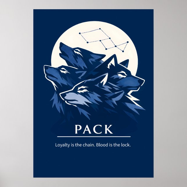 Wolf Pack Loyalty Art Poster (Vorne)