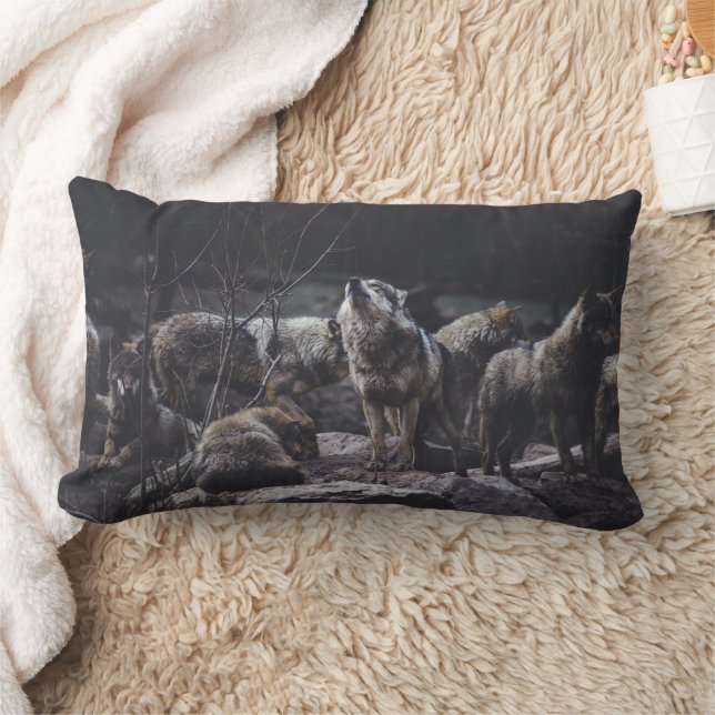 Wolf Pack Lumbar Pillow Lendenkissen (Decke)
