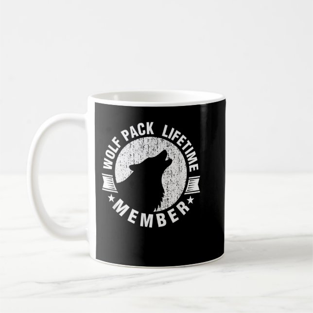 Wolf Pack-Mitglied im Lifetime Distressed Howling Kaffeetasse (Links)
