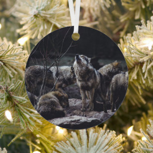 Wolf Pack Ornament Aus Metall