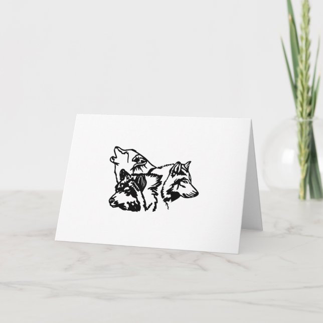 Wolf Pack Outline Karte (Vorderseite)