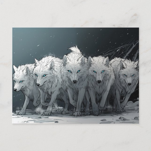 Wolf Pack Postkarte (Vorderseite)