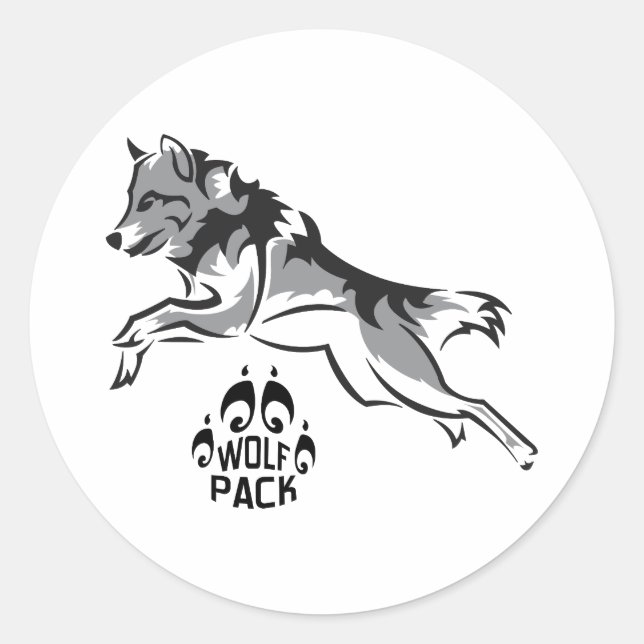 WOLF PACK RUNDER AUFKLEBER (Vorderseite)