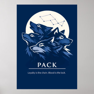 Wolf Pack Treue Kunst Poster