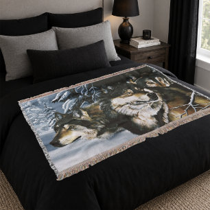 Wolf Pack Winter Decke