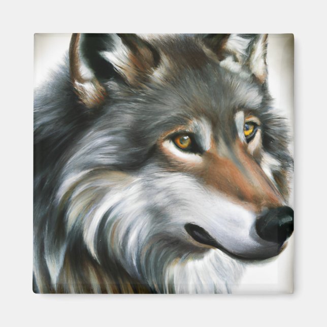Wolf Painting Magnet (Vorne)