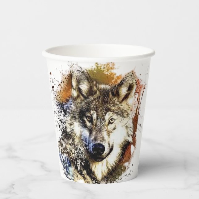 Wolf Pappbecher (Vorderseite)