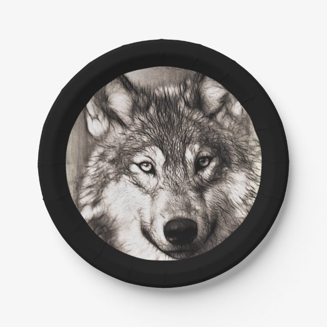 Wolf Pappteller (Vorderseite)