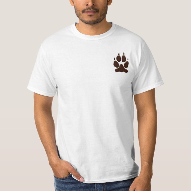 Wolf Paw Print Silhouette T-Shirt (Vorderseite)