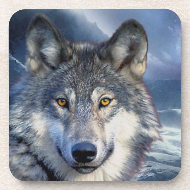 Wolf Plastic Untersetzer Set (Vorderseite)
