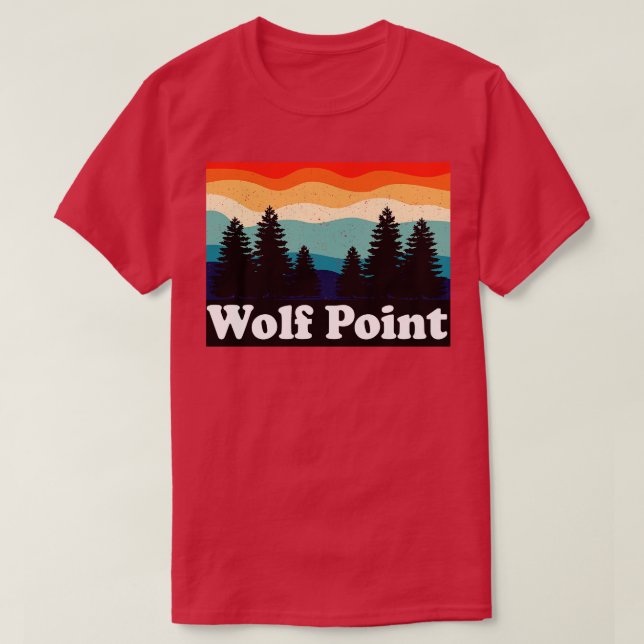 Wolf Point Montana Retro T-Shirt (Design vorne)