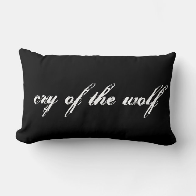 "Wolf-" Polyesterlumbar-Kissen Lendenkissen (Vorderseite)