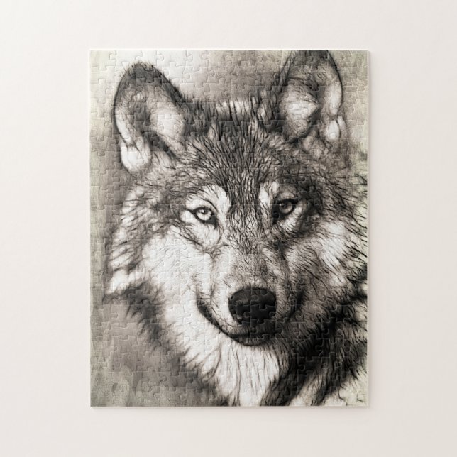 Wolf-Portrait (Vertikal)