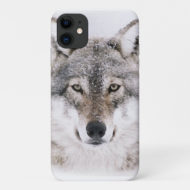 Wolf Portrait Case-Mate iPhone Hülle (Rückseite)