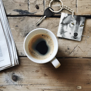 Wolf Portrait noir blanc