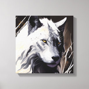 Wolf Portrait Tiermalerei Wildlife Adventure Leinwanddruck