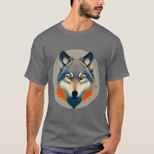 Wolf-Porträt mit lebendigen künstlerischen Details T-Shirt