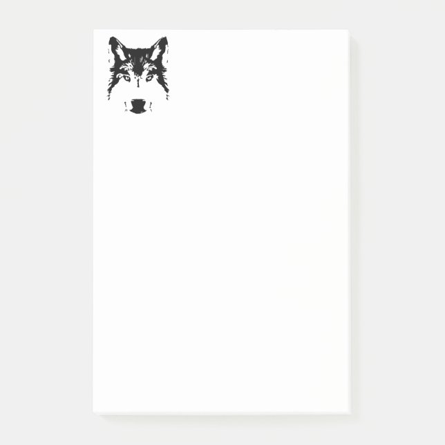 Wolf Post-it Klebezettel (Vorderseite)
