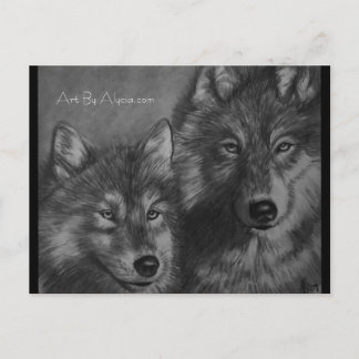Wolf Postcard Postkarte
