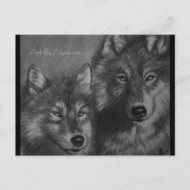Wolf Postcard Postkarte (Vorderseite)