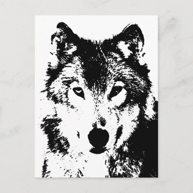 Wolf Postkarte (Vorderseite)