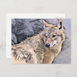 Wolf Postkarte