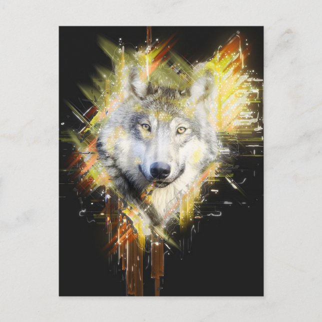 Wolf Postkarte (Vorderseite)