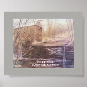 WOLF PRN MILL DRUCKEN POSTER