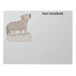 Wolf Pup Howling Notizblock