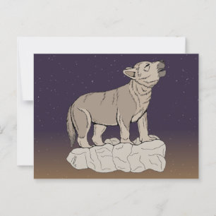 Wolf Pup Howling Postkarte