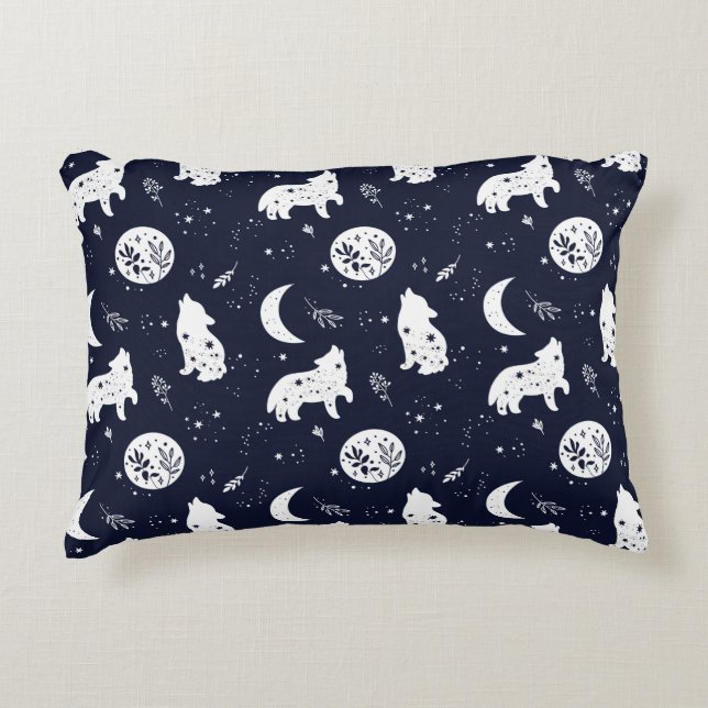 Wolf Pup hurling au Coussin de la Lune (Devant)