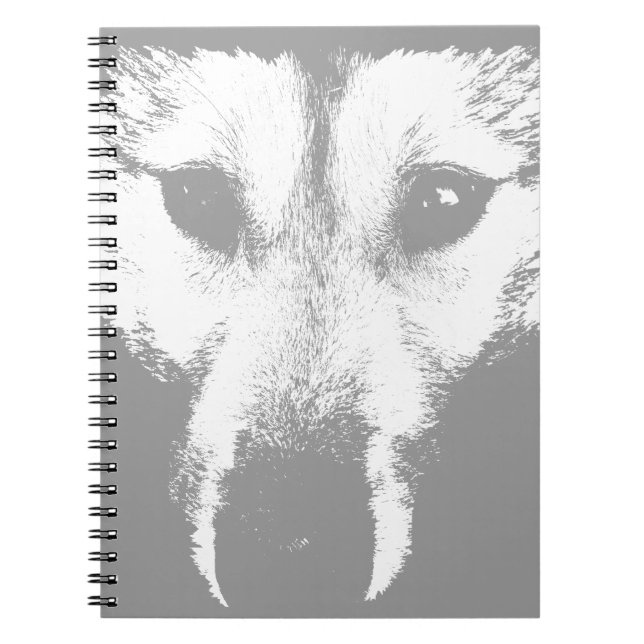 Wolf Pup Notebook Siberian Husky Pup Journal Book Notizblock (Vorderseite)