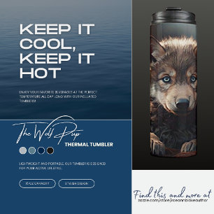 Wolf Pup Thermal Tumbler Thermosbecher