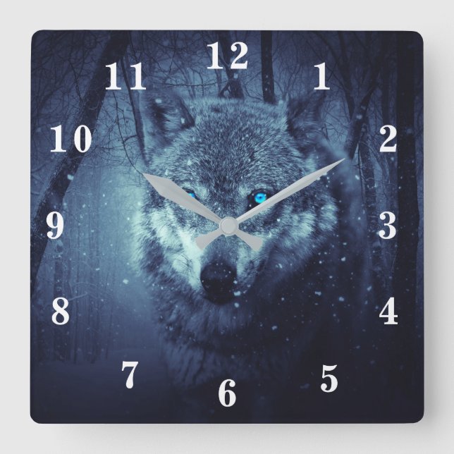 Wolf Quadratische Wanduhr (Vorderseite)
