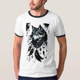 Wolf, Raubfisch, Träumer, Amulet, Talisman T-Shirt