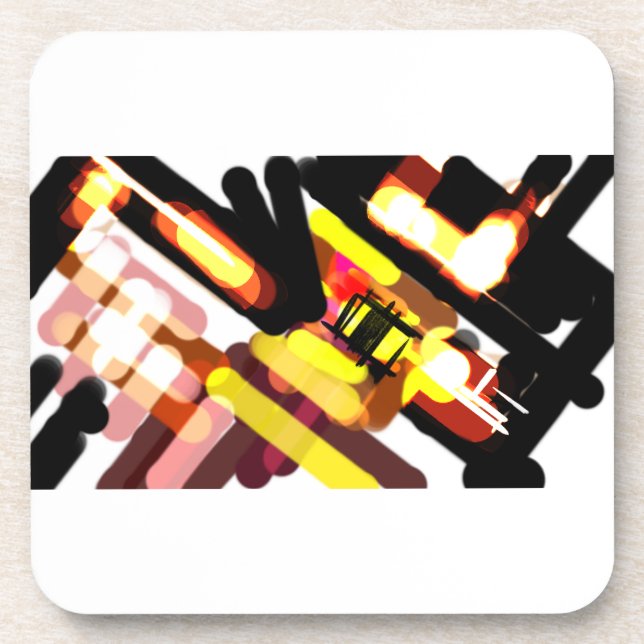 Wolf rennt Nacht Getränkeuntersetzer (Vorderseite)