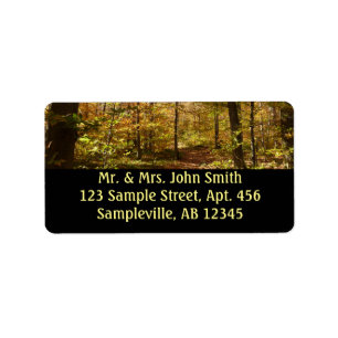 Wolf Rocks Trail im Herbst Pennsylvania Landschaft Adressaufkleber