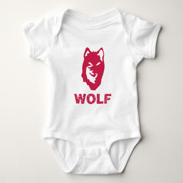 Wolf (rot) baby strampler (Vorderseite)