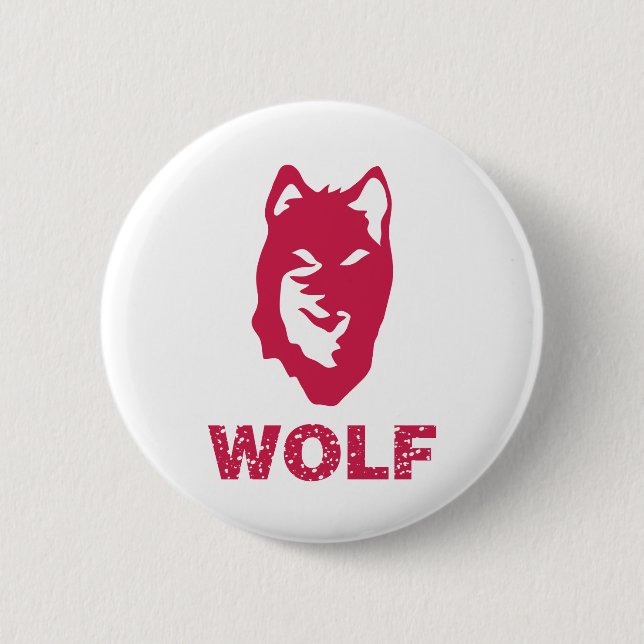 Wolf (rot) button (Vorderseite)