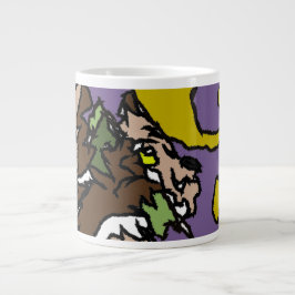 Wolf rufen Jumbo-Tasse