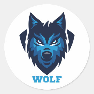 Wolf Runder Aufkleber