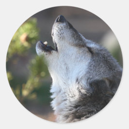 Wolf Runder Aufkleber