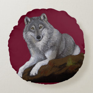 Wolf Rundes Kissen