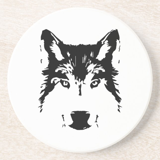 Wolf Sandstein Untersetzer (Vorne)