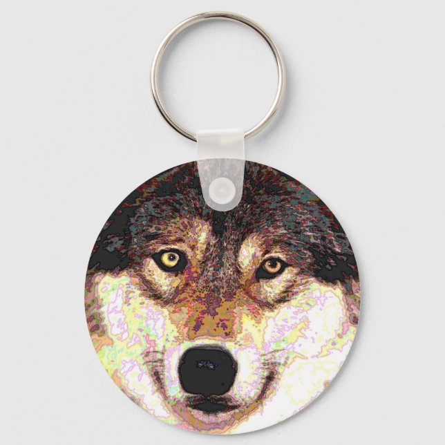 Wolf Schlüsselanhänger (Vorderseite)