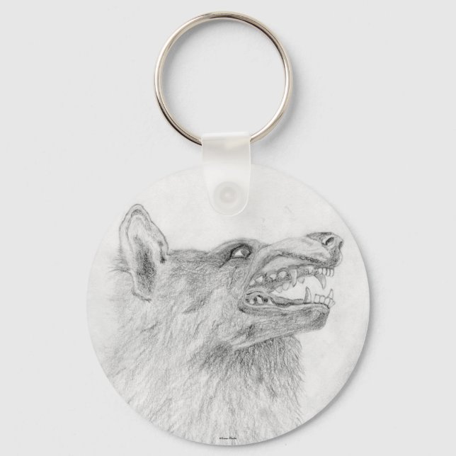 Wolf Schlüsselanhänger (Vorderseite)