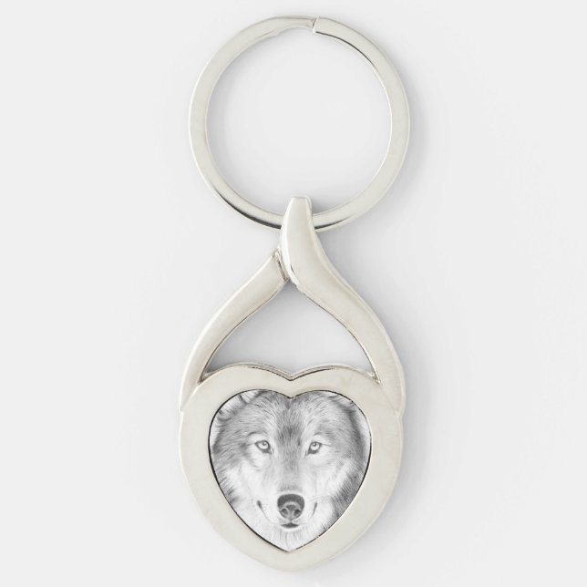 Wolf Schlüsselanhänger (Vorderseite)