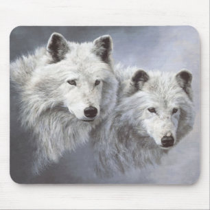 Wolf-Schnee-Freunde Mousepad