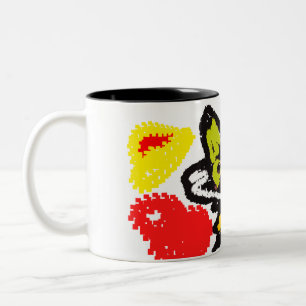 Wolf schöner Herbst Zweifarbige Tasse